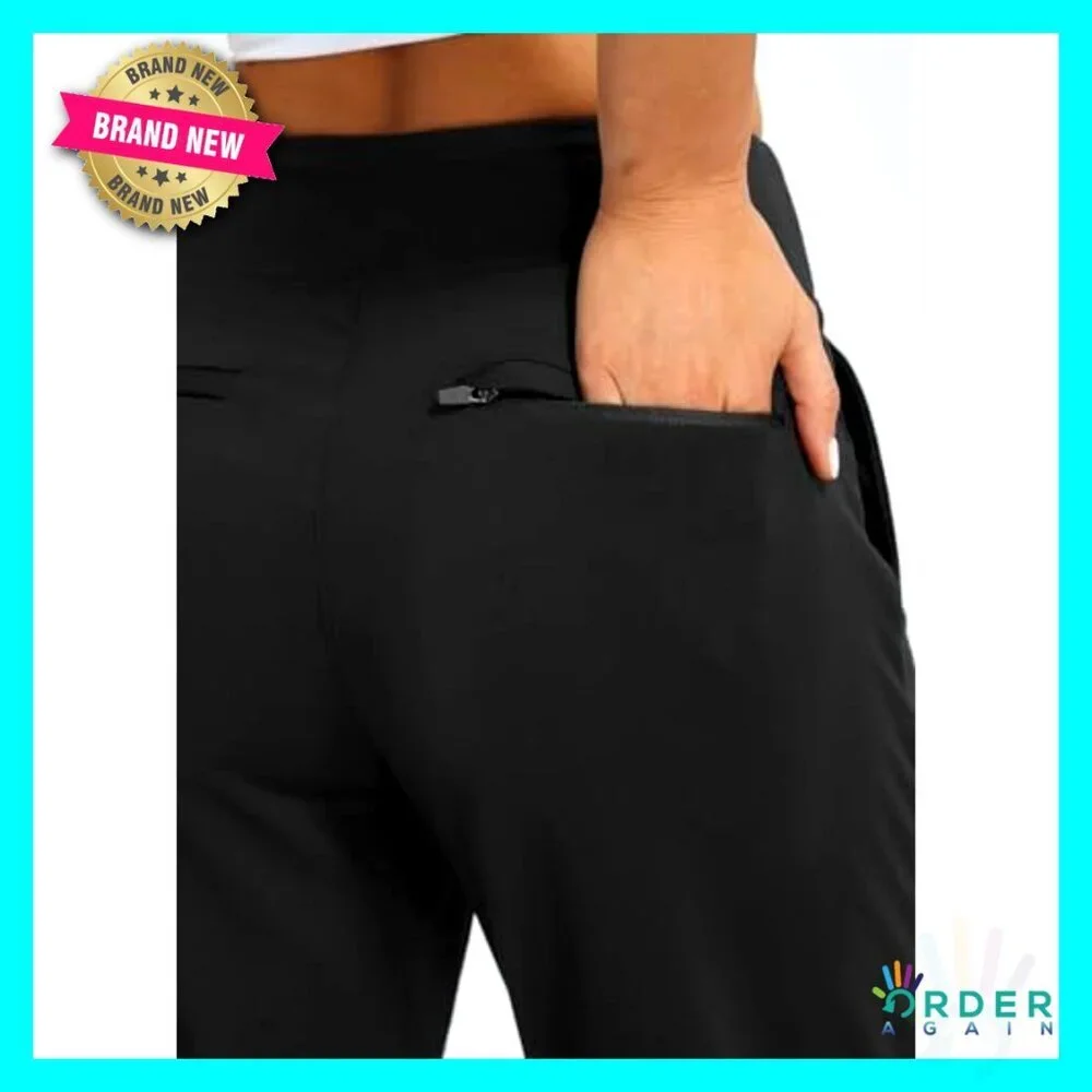 Stretchy Ankle Pants 4 Pockets Golf Travel Workout Casual Dress Slacks